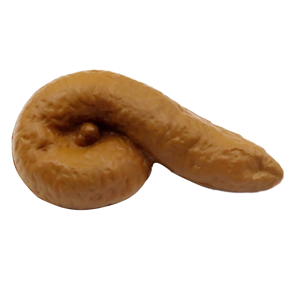 Fake Poop Gag Gift - Realistischer Fake-Kacka-Scherzartikel, weich, flexibel, zum Quetschen,