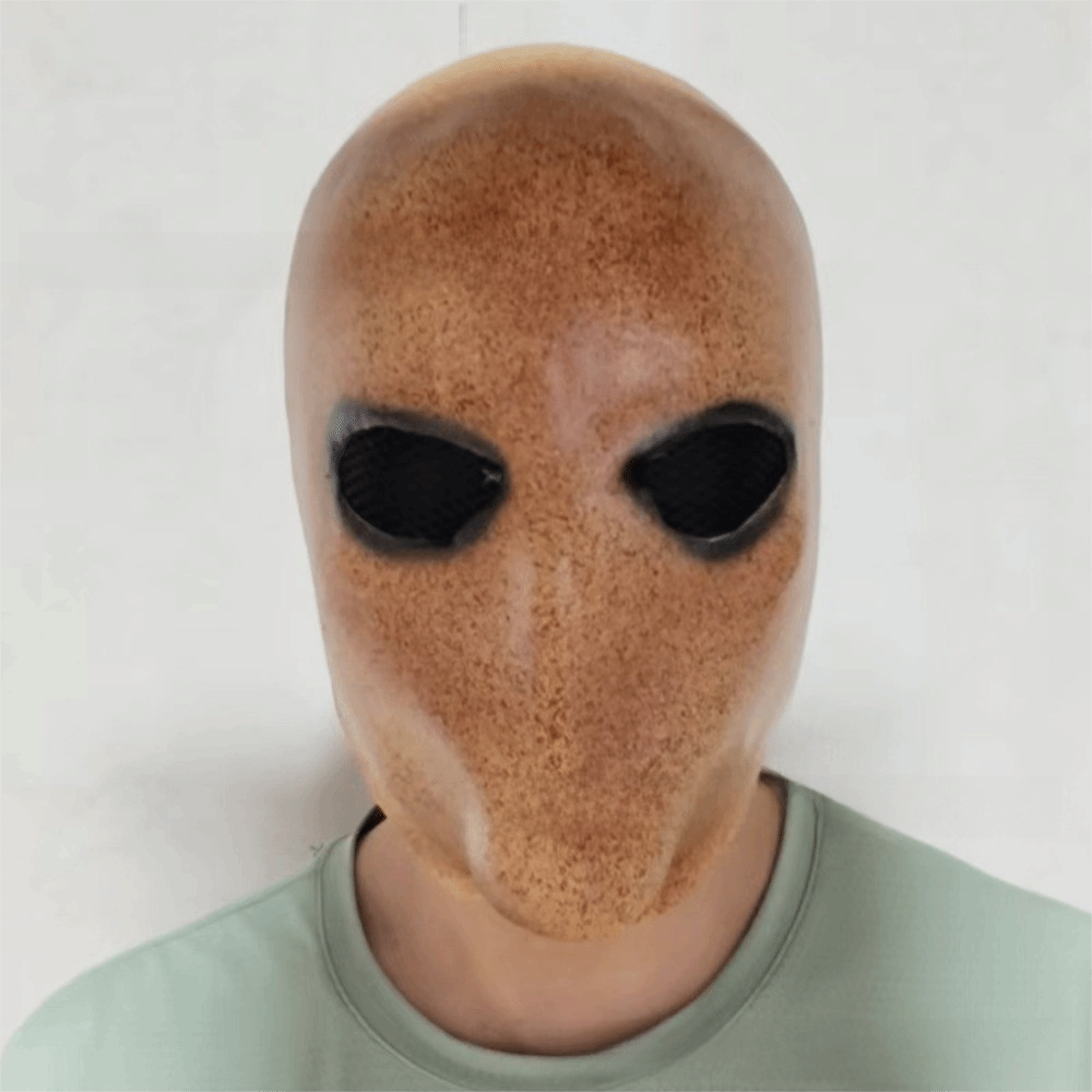 Latex Alien Mask Realistic - Gesichtslose Halloween-Maske im Stil von Slenderman,
