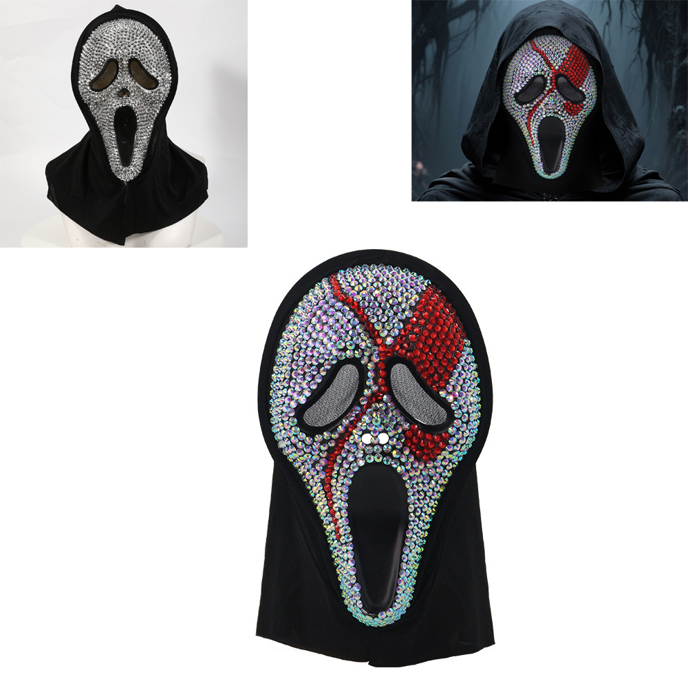 Led Purge Mask Halloween - Cosplay Einzigartige Bleed Bloody Mit Diamanten