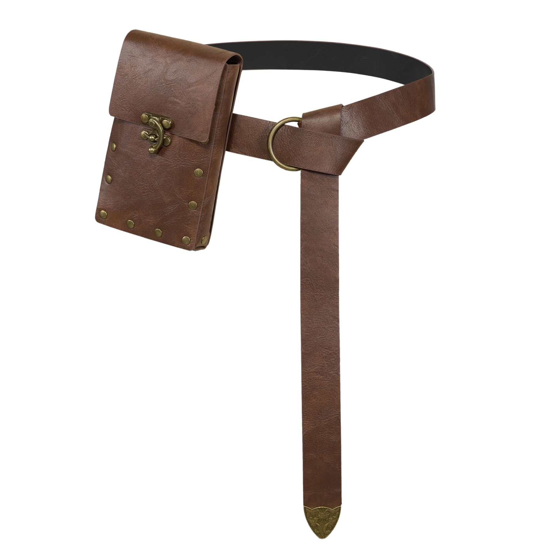 Costumes - PU-Leder Mittelalterliche Gürteltasche mit Gürtel, Mittelalterliches