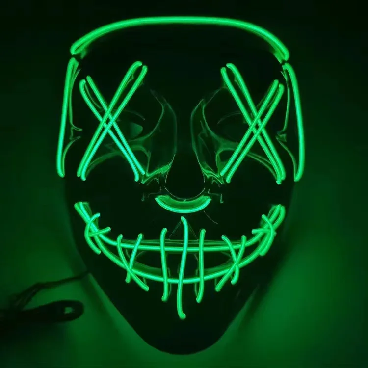 Led Purge Mask Halloween - Halloween Neon LED Purge Maske für