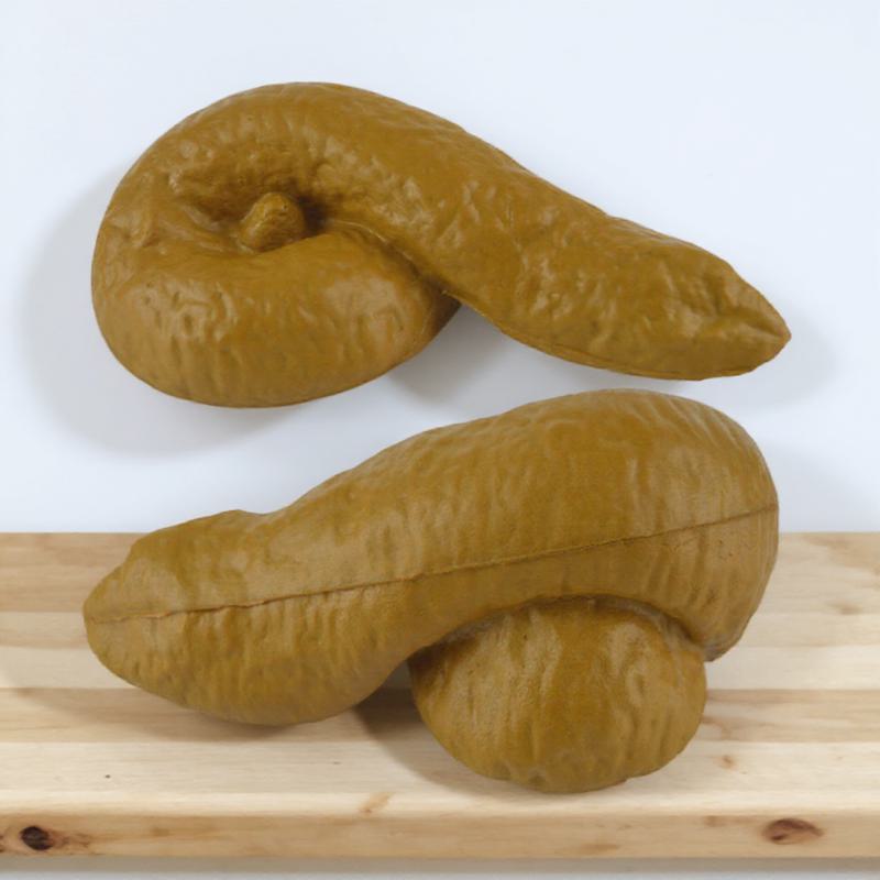 Fake Poop Gag Gift - Realistischer Fake-Kot-Stressball, ultraweich, flexibel, zum Quetschen,