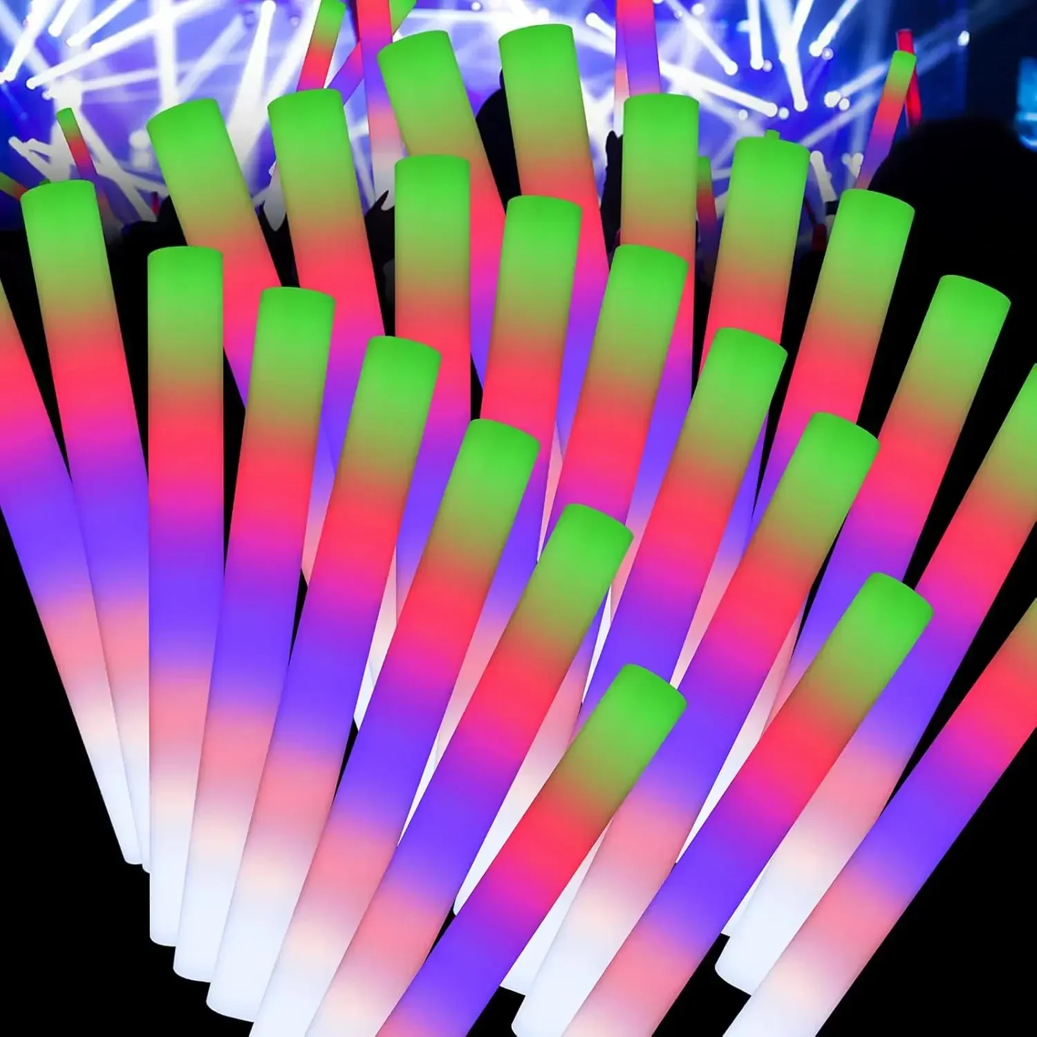1Z-50PCS LED-Schaumstoff-Leuch – Flashing Led Foam Sticks Party Bewertung und Preis
